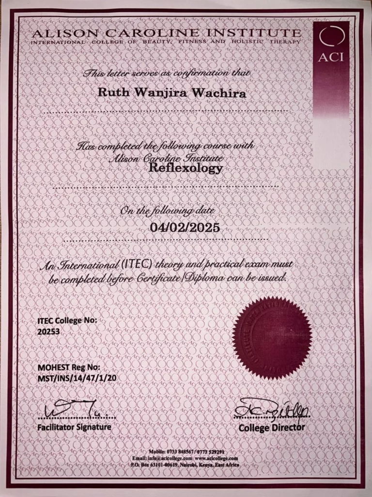 Reflexology Certificate