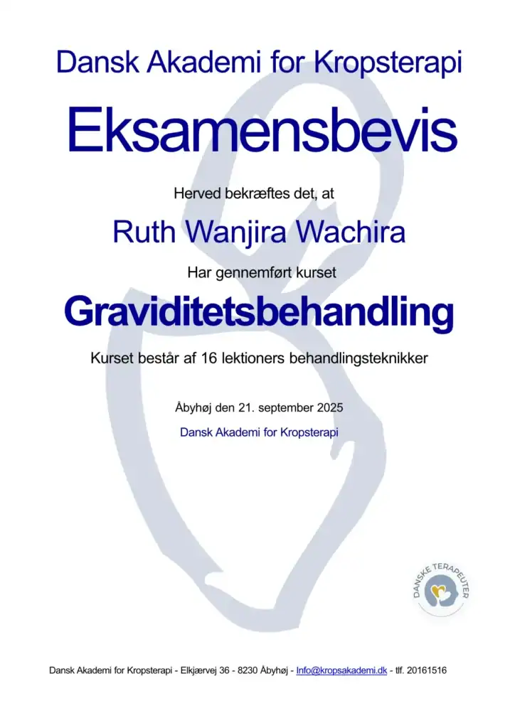 Graviditetsbehandling certificate